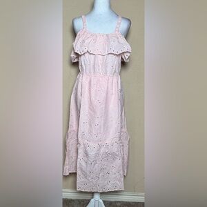 Haute Monde Pink Eyelet Dress